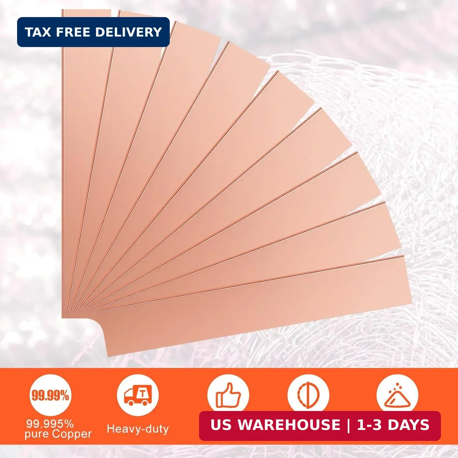 10 Pack Pure Copper Anode Sheet (99.995% Pure) for Plating and Electropla