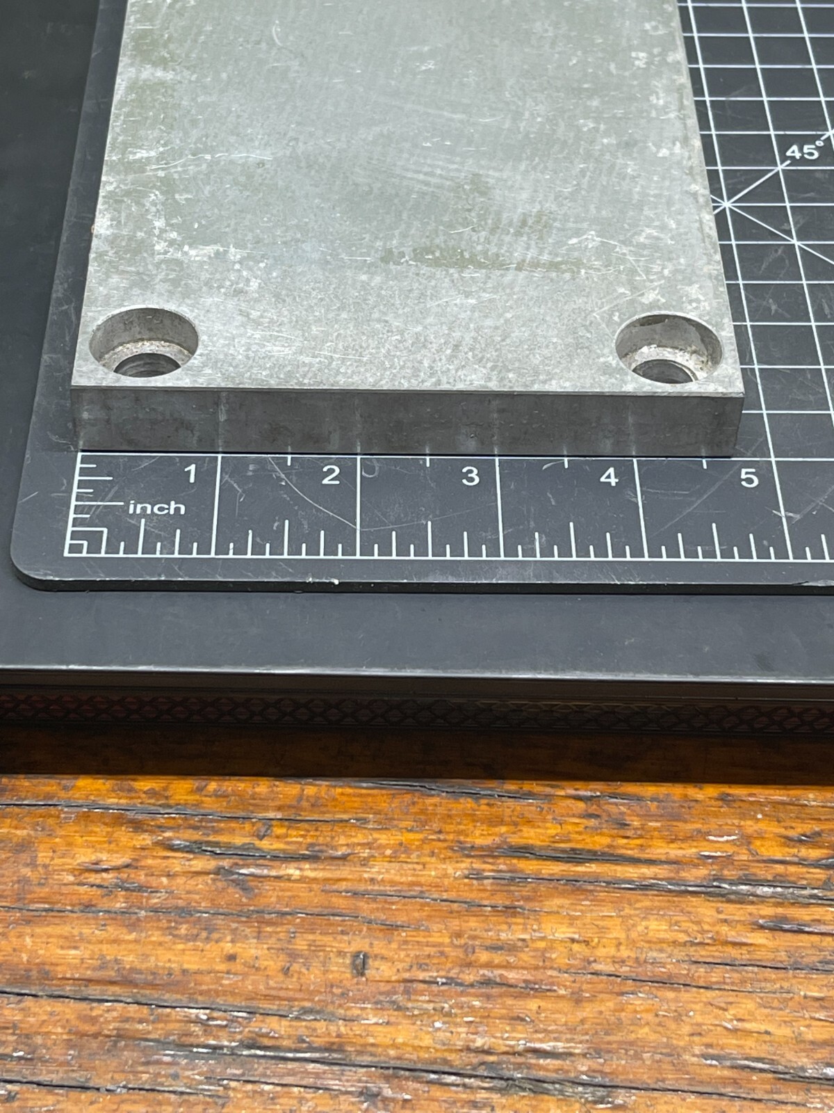 Aluminum Tooling Plate – 9 11/16″ x 4 11/16″ x 5/8″ with Holes