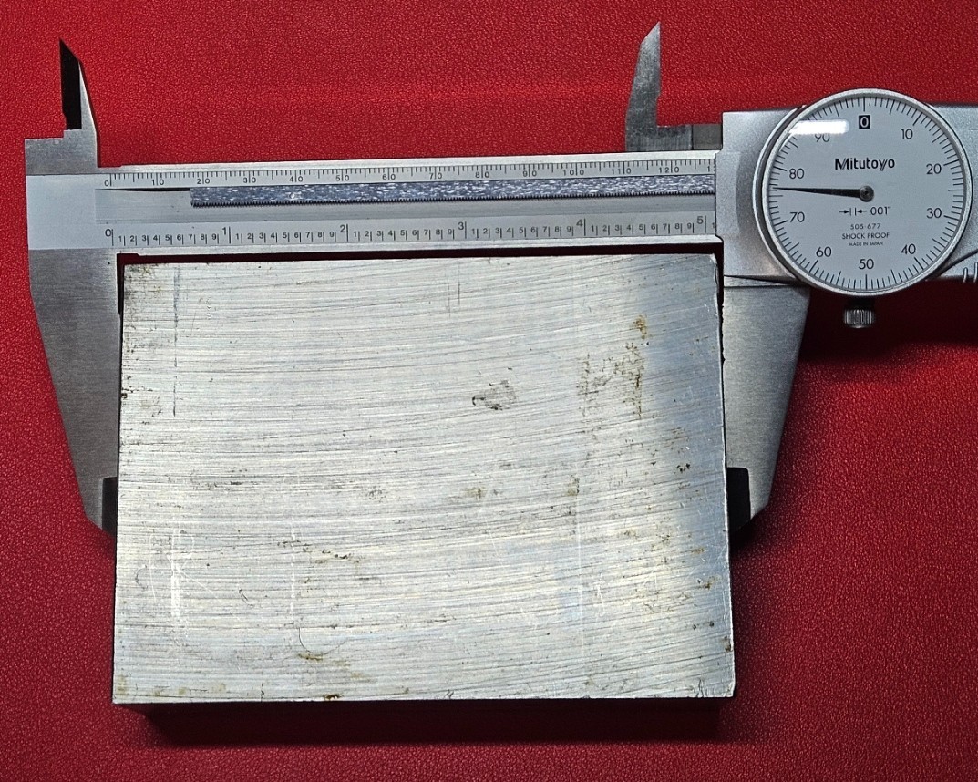 D2 Tool Steel Block Flat Stock 5.075″ L x 3.725″ W x 1.53″ Thick, 7Lb 15.3Oz.