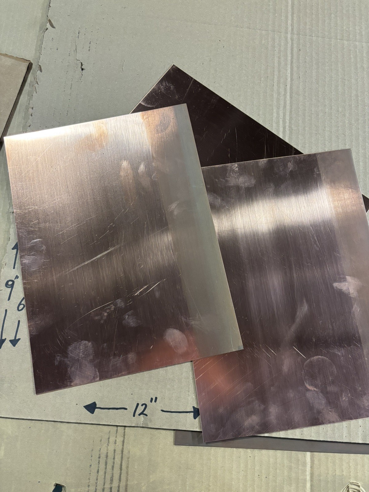 20gauge (0.035” Thick) Copper Sheet Metal – 9” x 12” Pure Copper Metal – New