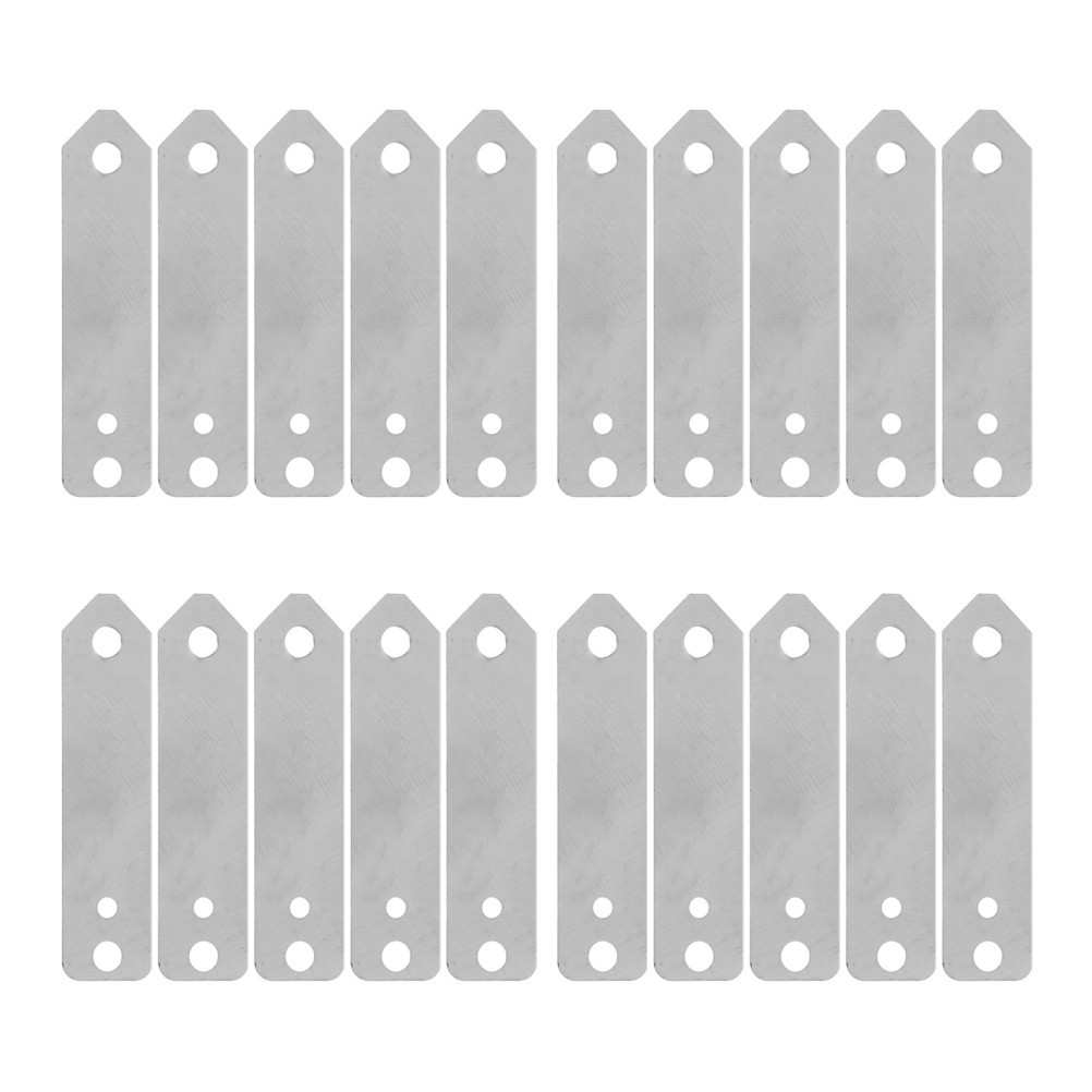 20Pcs Zinc Electroplating Sheets for Fruit Battery DIY Silver Zinc Anode Plates