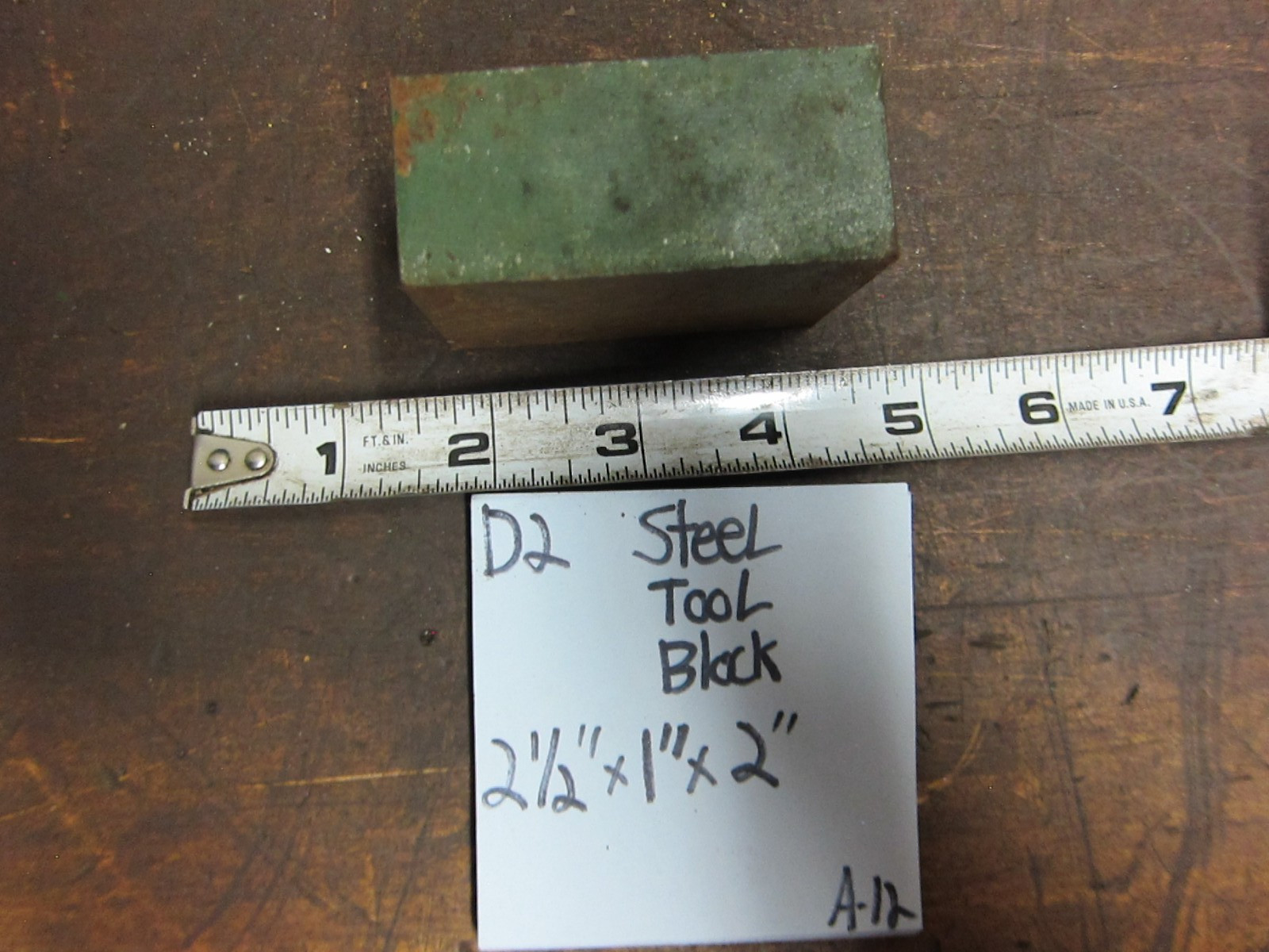 D-2 Tool Steel 2.5” x 1″ x 2” Thick D2 Tool Steel Block
