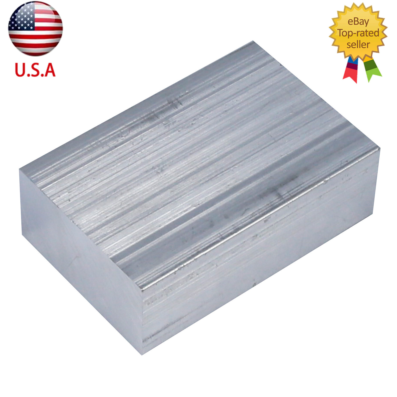 Metal T6061 Aluminum Flat Plate Sheet Stock Length 75mm Width 50mm Thick 25mm