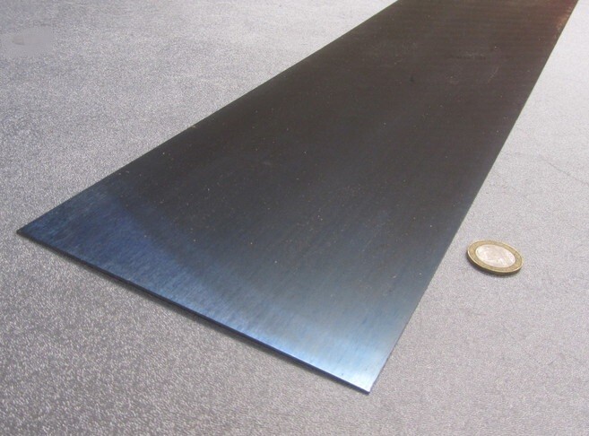 1095 Hard Blue Tempered Spring Steel Shim .012″ Thick x 6.00″ Wide x 12″ Long