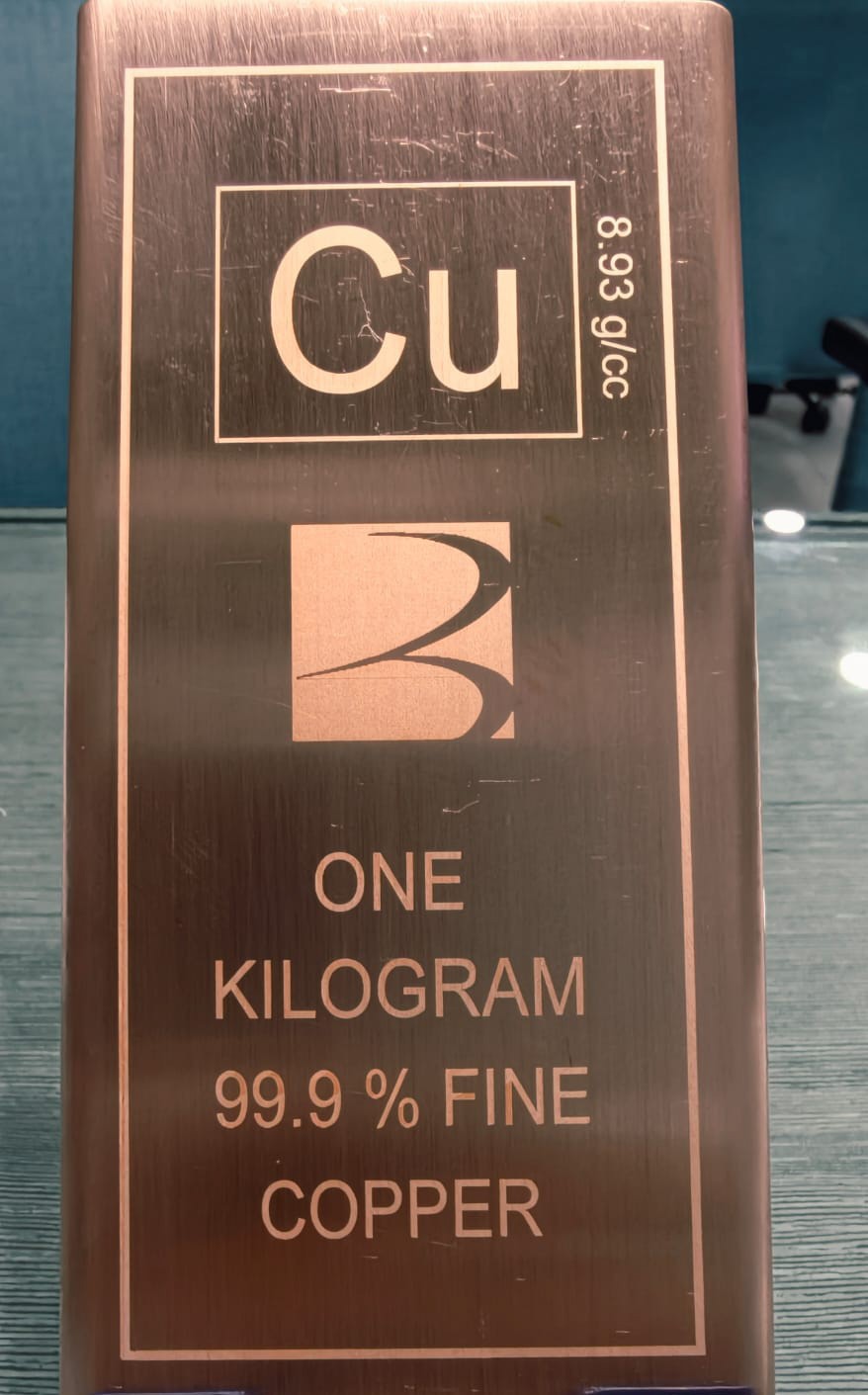 COPPER BAR 1KG (2.2 Pounds ) PURE 99.9