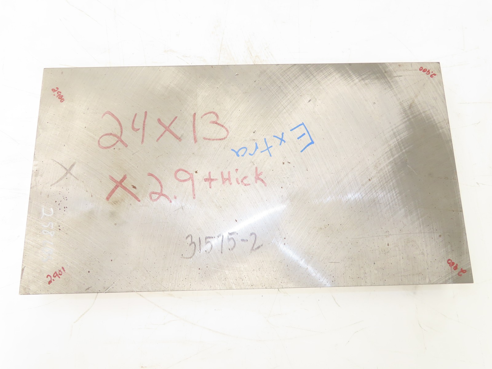 Hot Rolled Steel Flat Ground Bar Stock 2.9″ Thick x 13″W x 24″L 258 Lbs