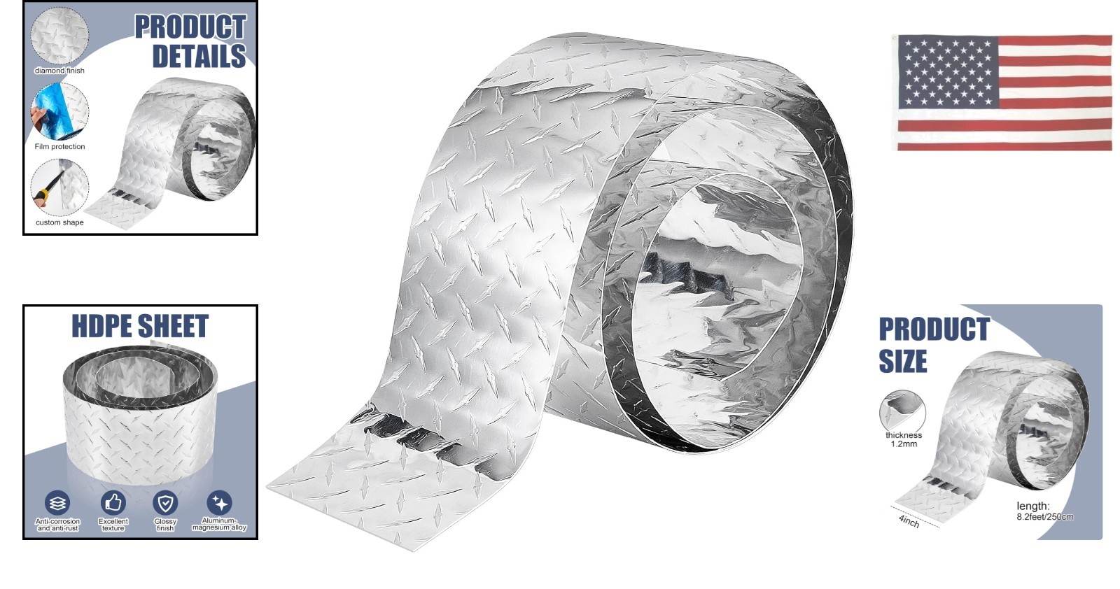 Durable 4 Inch Wide Aluminum Diamond Plate – Ideal for Various Projects & Decor