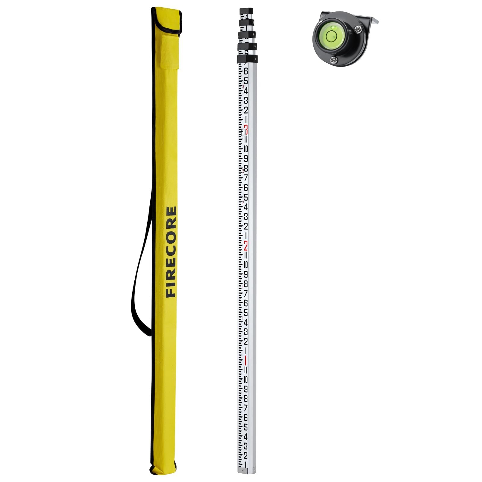 Firecore 16-Foot Aluminum Grade Rod – 10ths, 5 Sections 16FT – White