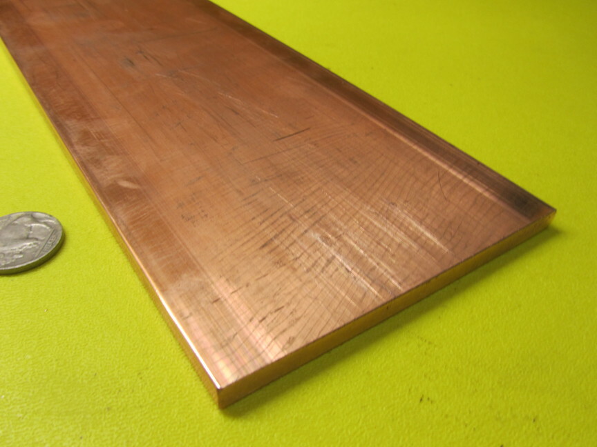 110 Copper Bar H02, 1/4″ Thick x 4.0″ Wide x 2 Ft Length