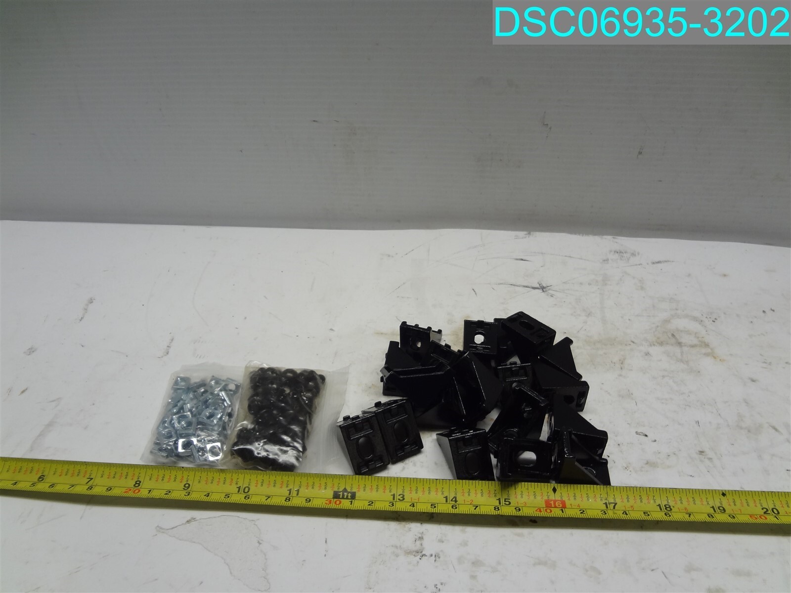 QTY=20 SETS: Black 2020 Series Aluminum Profile Connector Rail Accessories
