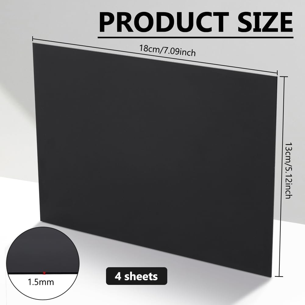 7x5x0.06 Inch Aluminum Sheets Laser Engraving Blank Metal Stamping Plate 4 PCS