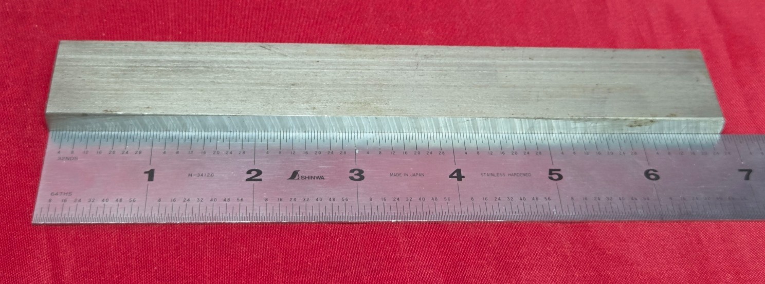 D2 Tool Steel Block Billet 6.85″ L x 1.030″ W x 0.31″ Thick – 9.8 Oz.