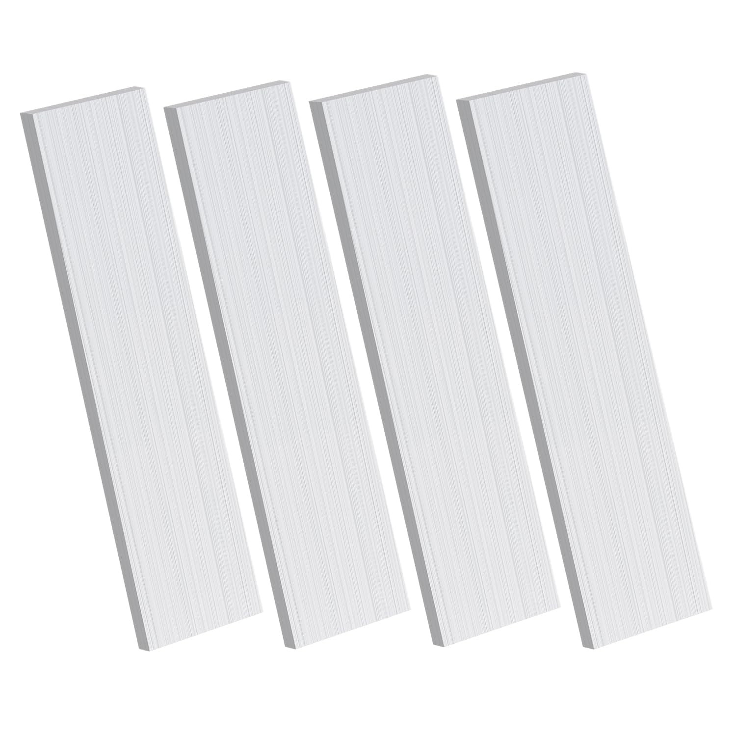 4 PCS 6061 Aluminum Flat Bar Strips 1/8x4x12 Inch Fabrication Structural Support