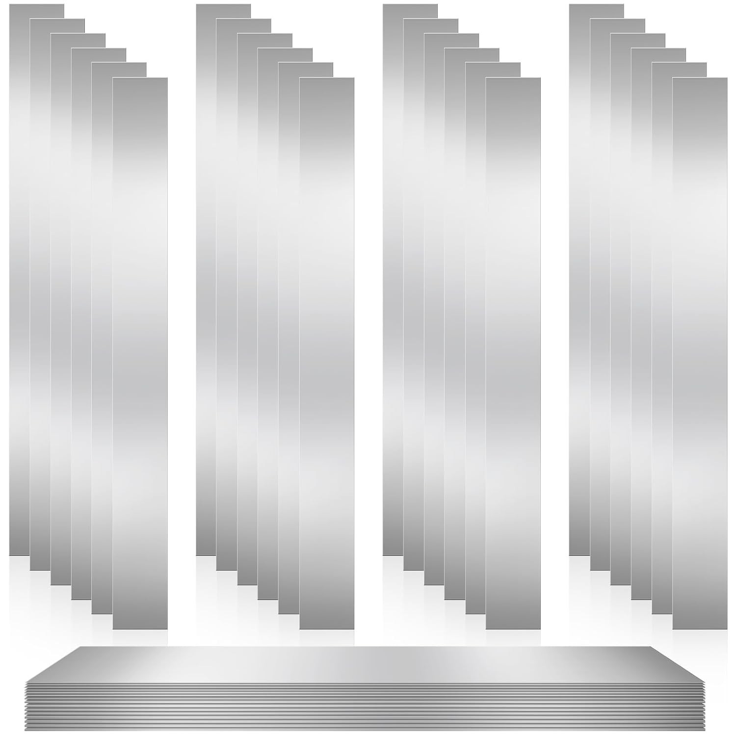 24 Pieces 304 Stainless Steel Strips 1″ Width X 12″ Length Shim Stock Assortment