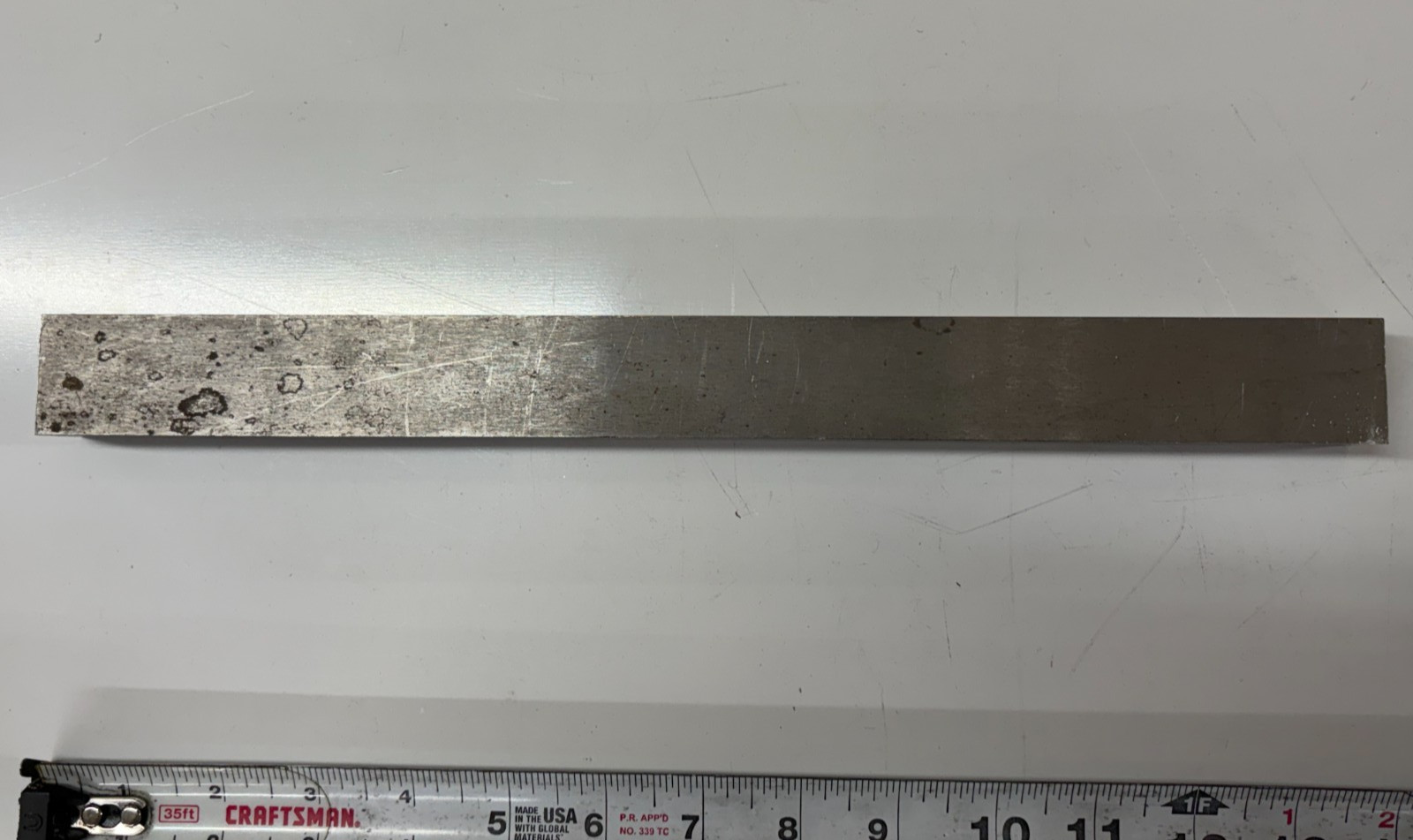 1″ x 1.25″ x 13.5″ Oil Hardening Tool Steel Bar Stock, AISI Type O1