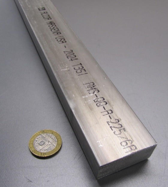 2024 T351 Aluminum Bar, 3/4″ (.750″) Thick x 1 1/2″ Wide x 12″ Length