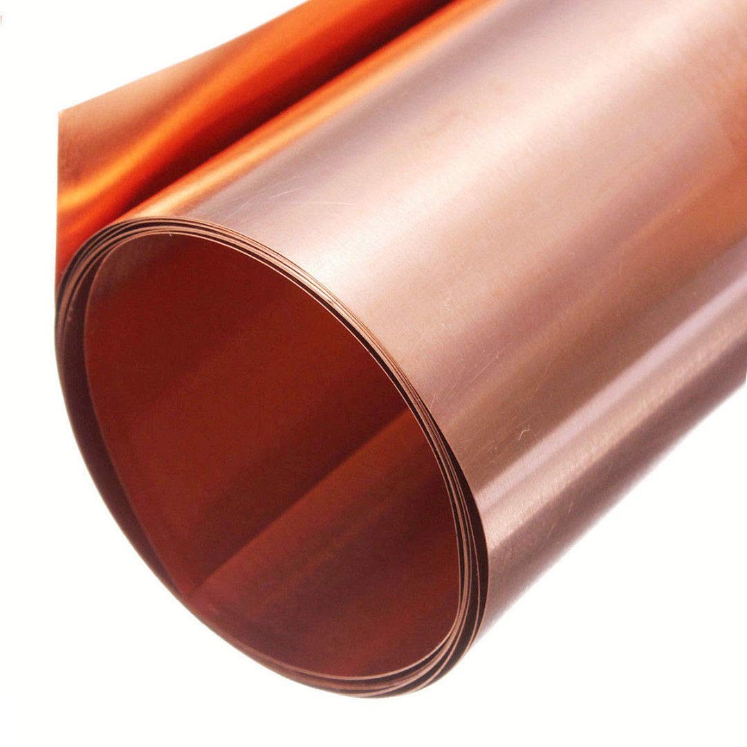 LTKJ 99.9% Pure Copper Metal Sheet Cu Conductive Foil Roll Tape 0.2 x 100 x 1000