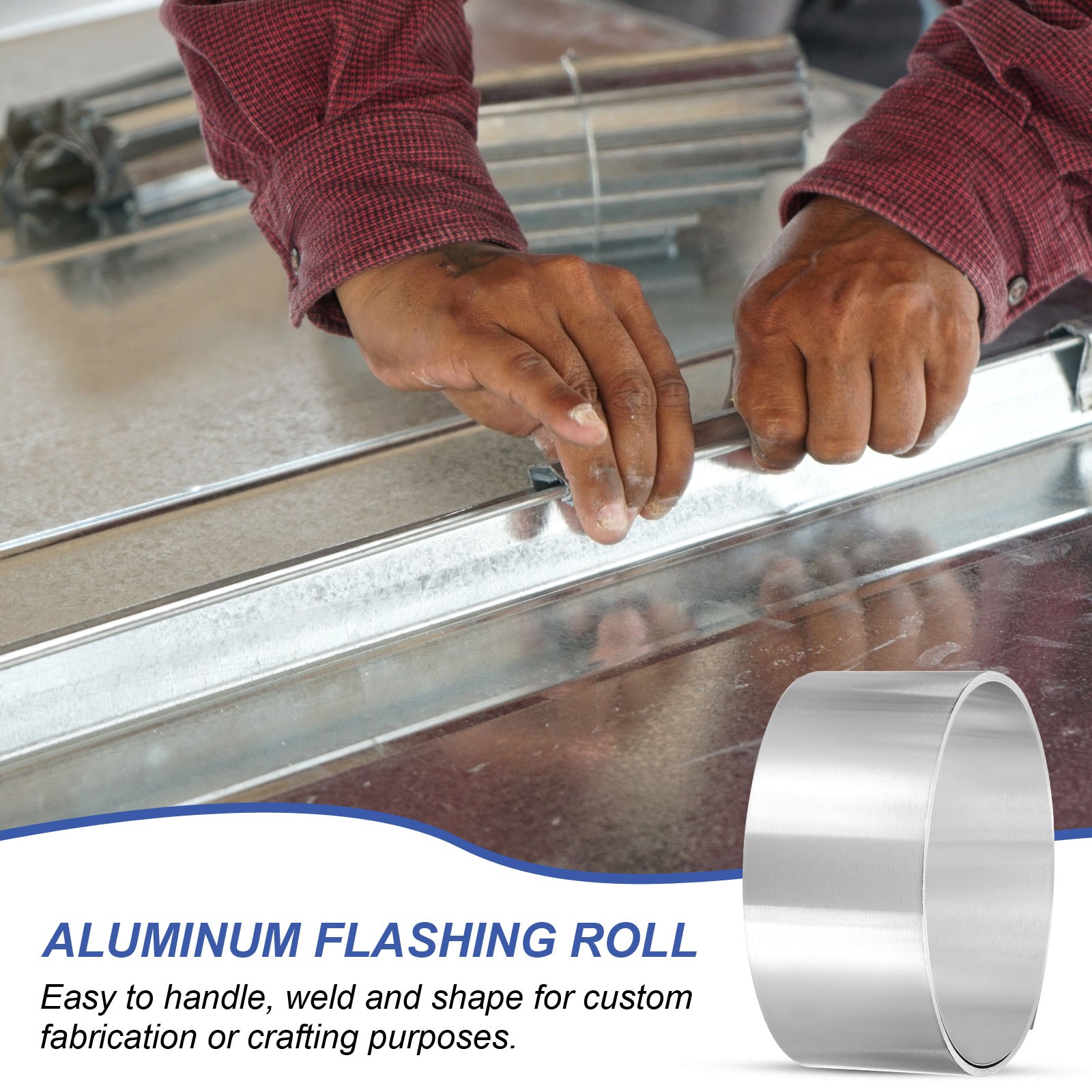 Aluminum Flashing Roll, 3000mm x 50mm x 0.2mm 1060 Aluminum Metal Roll