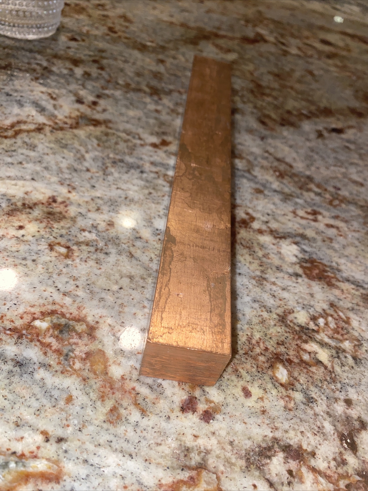 110 Copper Flat Bar 1″ x 1-1/8” x 9.5” Long — Copper Bus Bar Stock