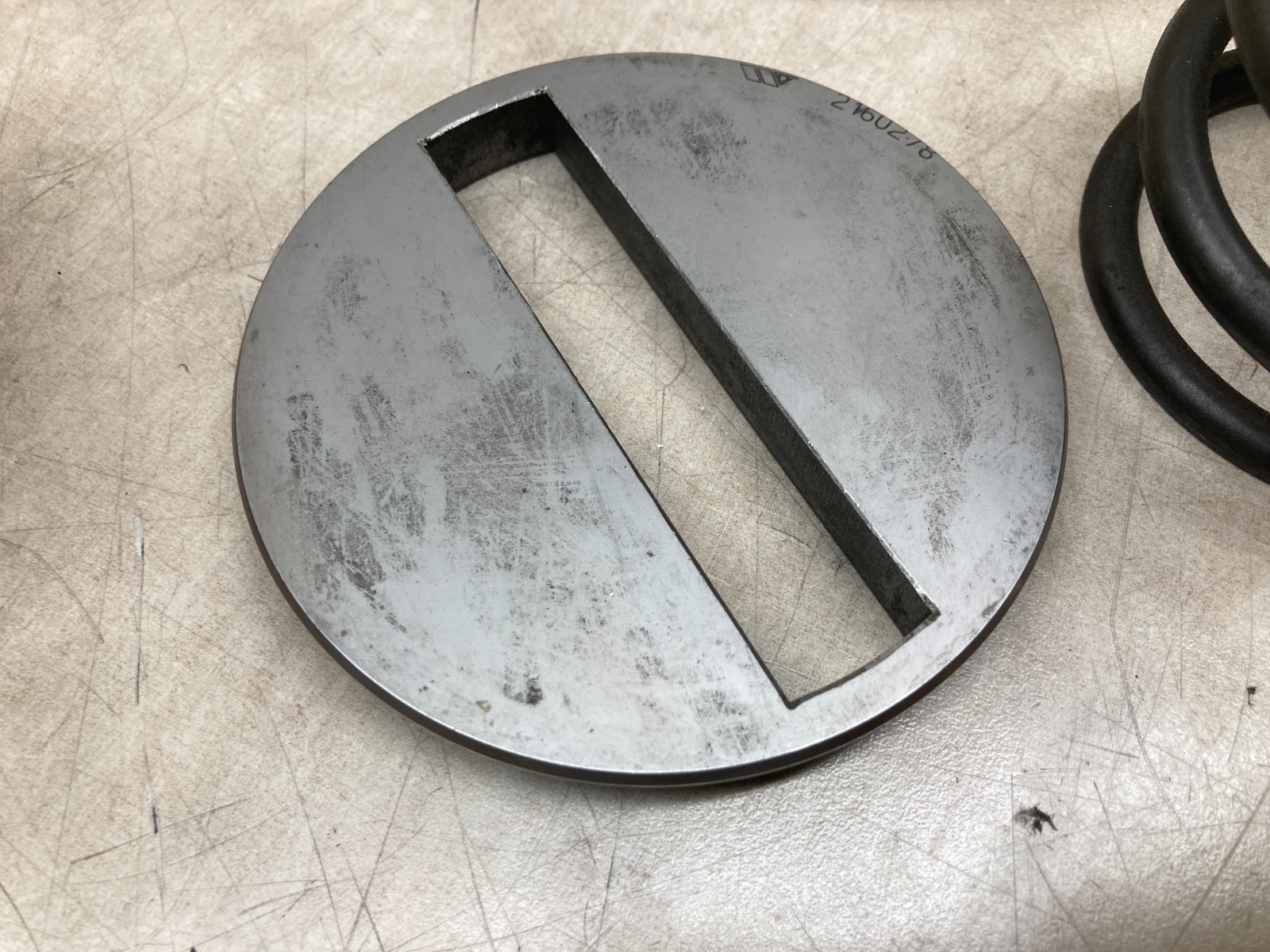 Wilson Tool 1.25 THK Emboss RD Make Die Base-Rework Punch & Die Cap W/ Sample