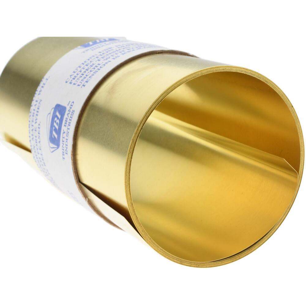 Brass Shim Stock Roll, 6″ x 100″, 0.007″ Thick