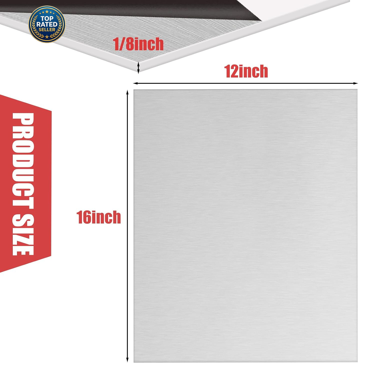 2Pack 1/8Inch Thick Aluminum Sheet Metal, 12″ X 16″ 6061 Aluminum Plates | Doubl