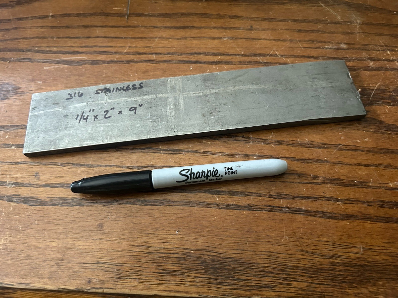 1/4″ x 2″ x 9″ , 316 Stainless Steel Flat Bar