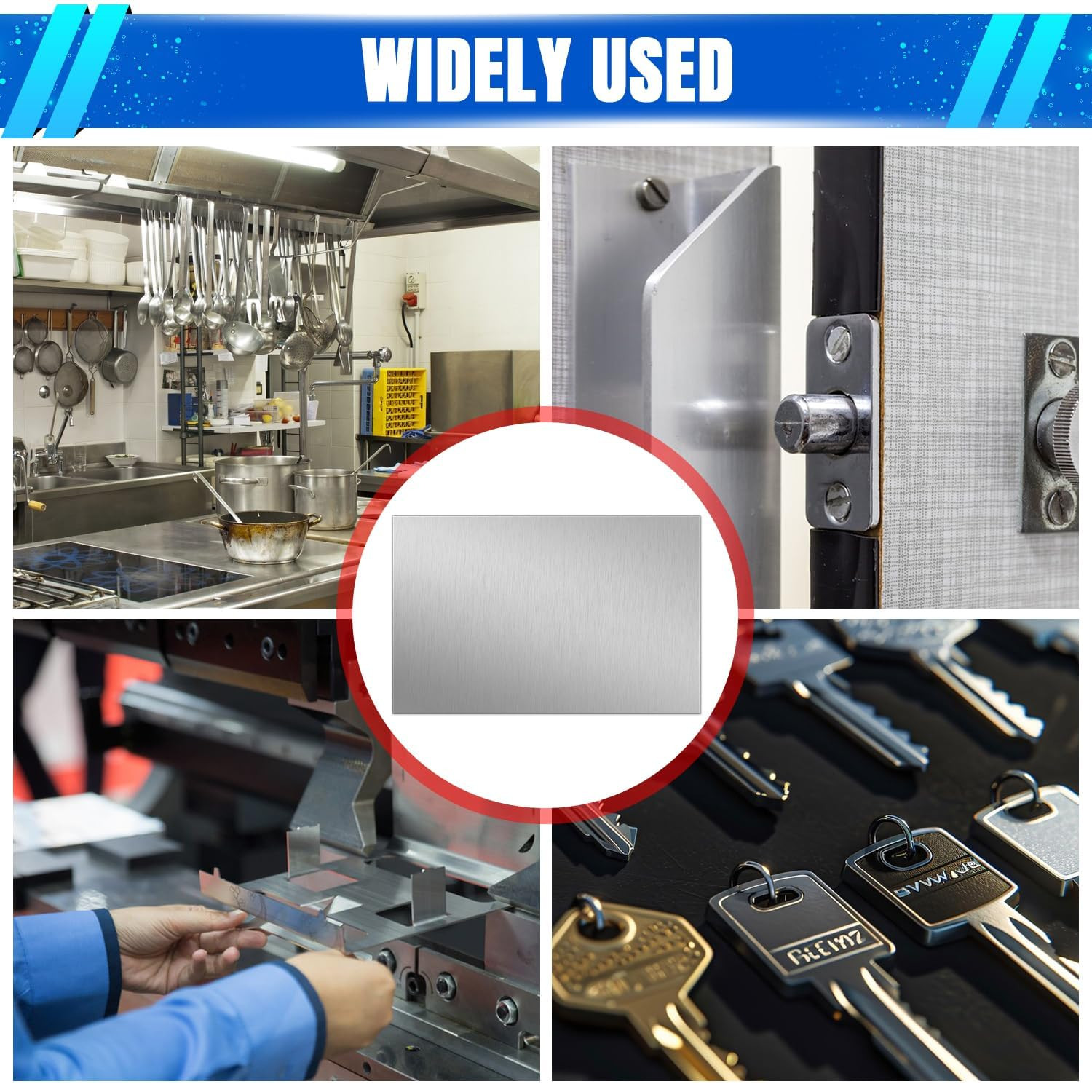0.8Mm Stainless Steel Sheet 4X6 Inch, 430 Magnetic Stainless Steel Plate, 20 Gau