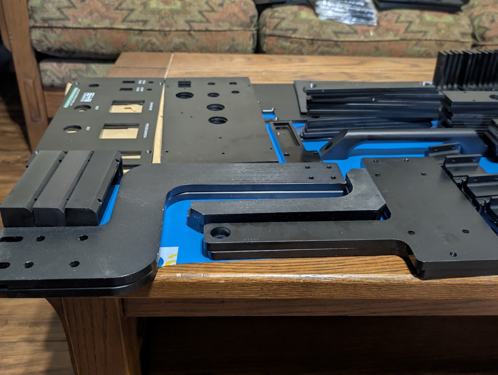 Lot Of Anodized Aluminum Panel Plate Or Bracket 44 Lbs In Flat Rate Box