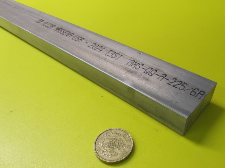 2024 T351 Aluminum Bar, 3/4″ (.750″) Thick x 1 1/2″ Wide x 36″ Length