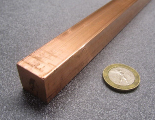 182 Copper Square Bar 3/4″ Thick x 3/4″ Wide x 3 Foot Length