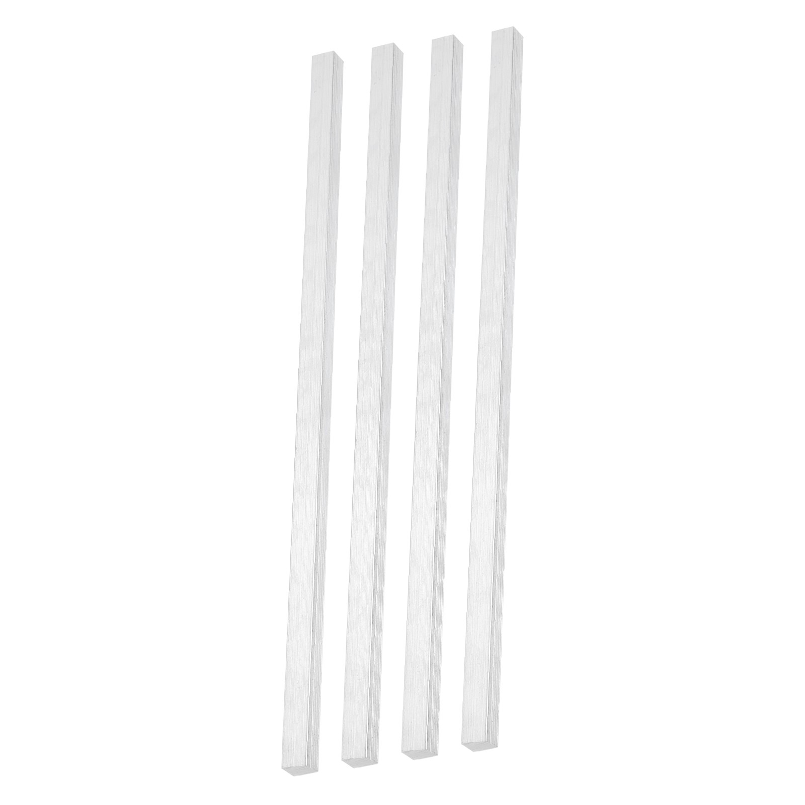 4Pcs Square Aluminum Flat Bar,1/4″ Thickness 1/4″ Width 12″ Length Square