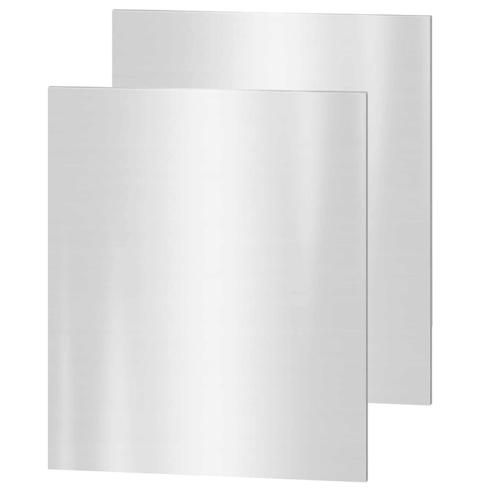 2PACK 304 Stainless Steel Sheets, 4 x 6 x 1/8 inch(10 4 X 6 Inch, silver