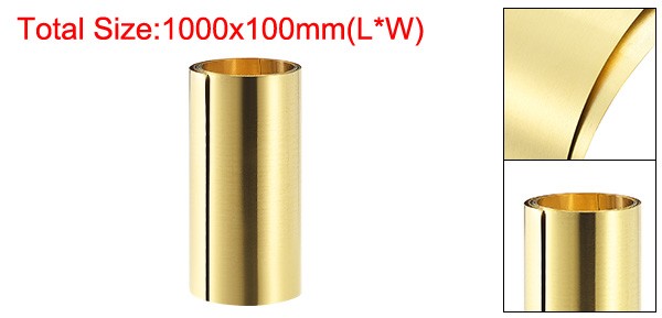 1000x100x0.2mm(LxWxT) Brass Sheets – 1Pack – Good for Making Machinery