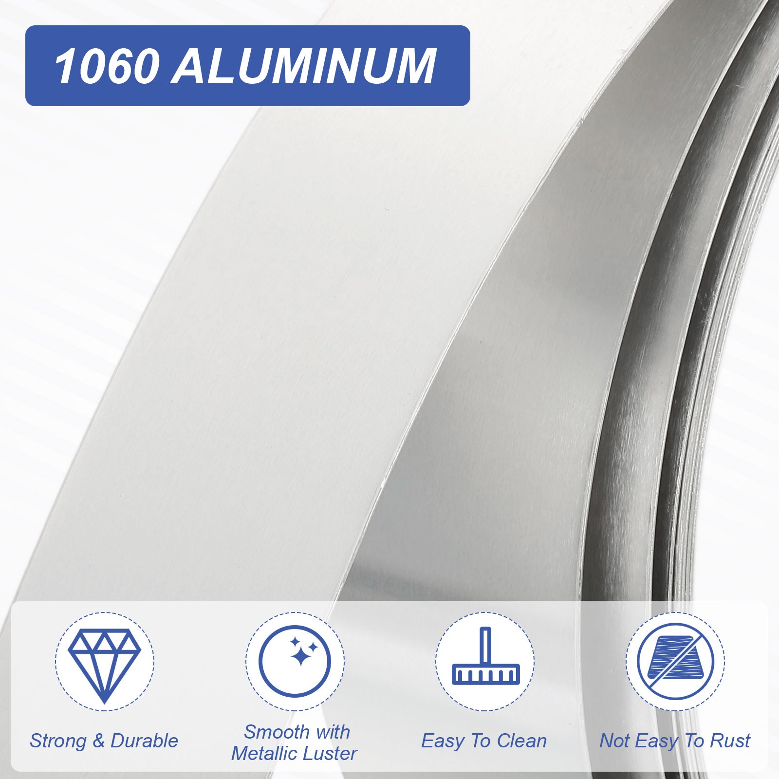 Aluminum Flashing Roll, 3000mm x 50mm x 0.2mm 1060 Aluminum Metal Roll