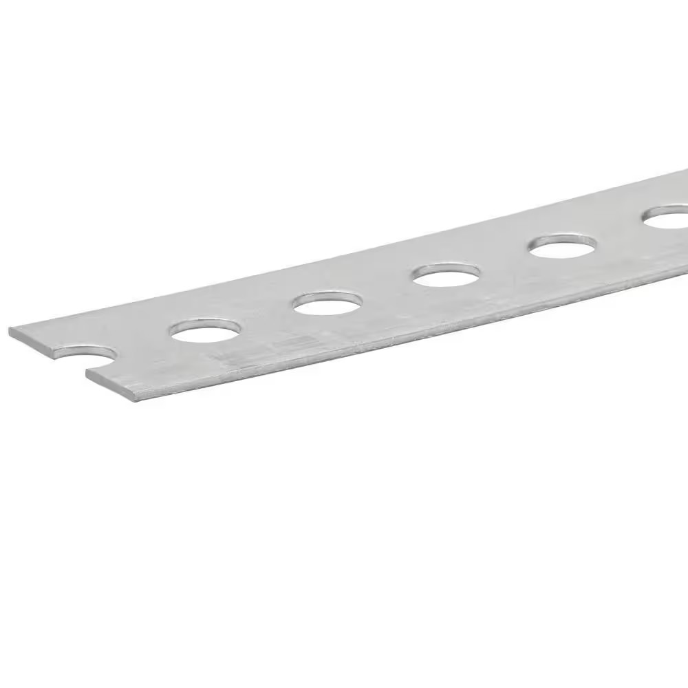 1-3/8 In. X 4 Ft. – 16 Gauge Thick Zinc Plated Perforated Steel Flat Bar