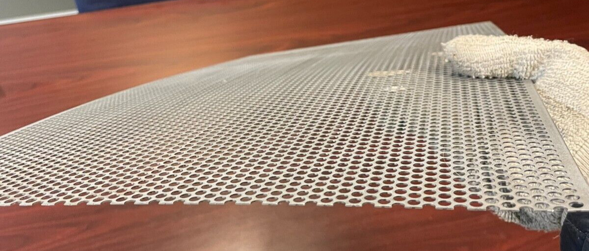 Perforated Galvannealed sheet 13.375″ x 25.375″[.034″x.187″x.250″] *Made in USA*