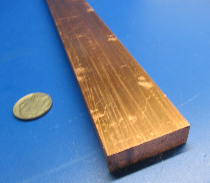 182 Copper Bar 1/2″ Thick x 1 1/2″ Wide x 3 Foot Length
