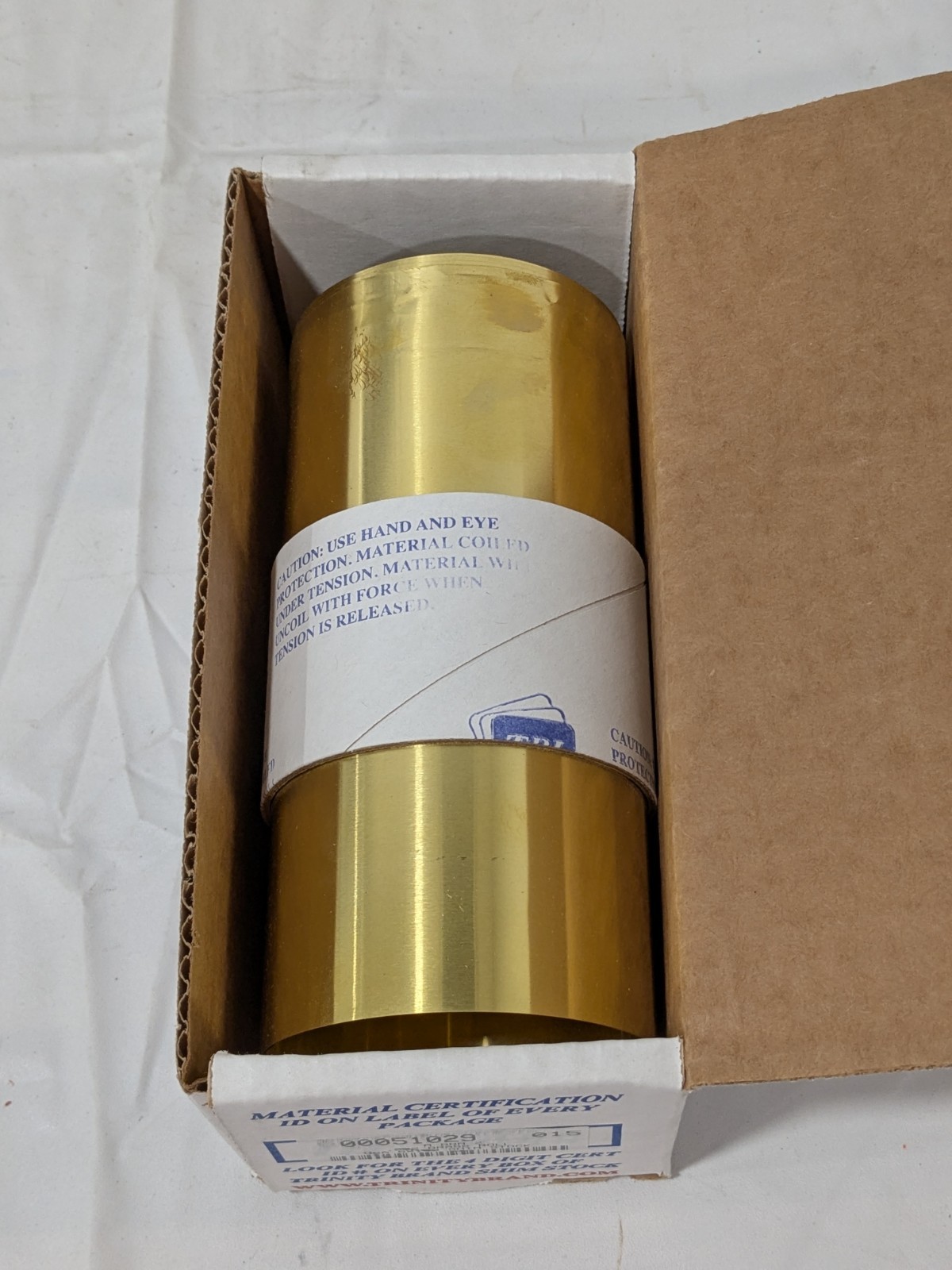 TBI Metal Shim Stock: Roll, 0.0020" Thick, 100" Long, 6" Wide, 26
