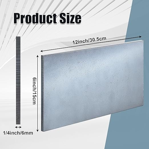 2 Pcs 1/4” X 6” X 12” Hot Rolled Mild Steel Plate Steel Flat Plate Sheet Weld
