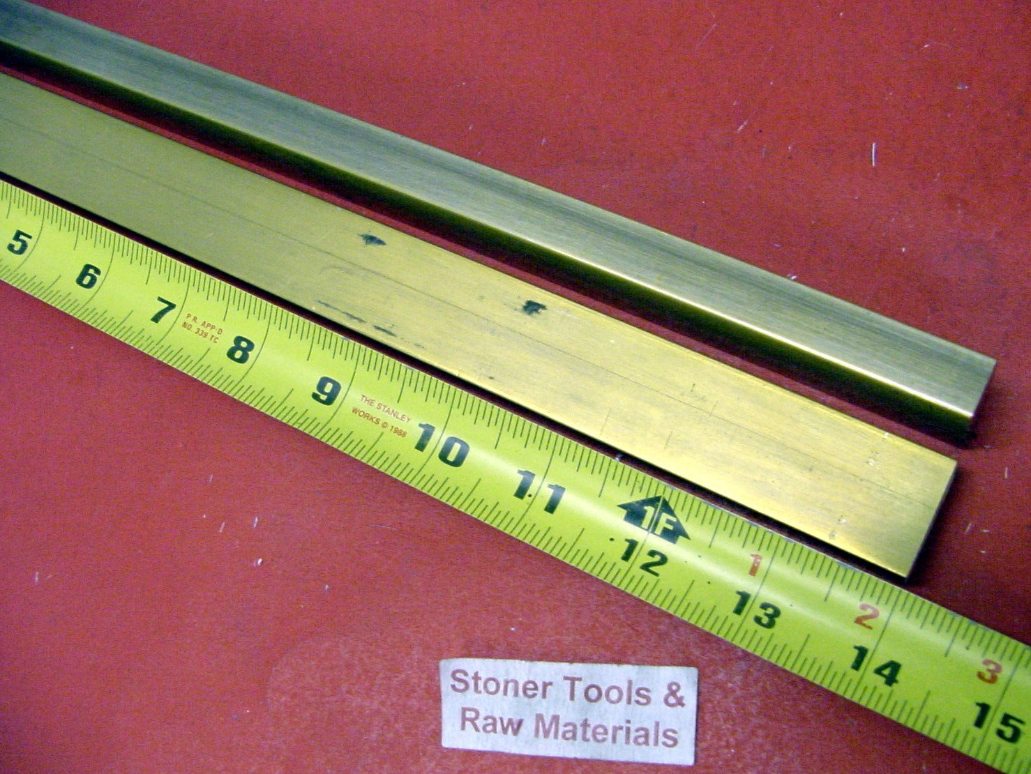 2 Pieces 1/2″ x 1″ C360 BRASS FLAT BAR 14″ long Solid .500″ Mill Stock H02
