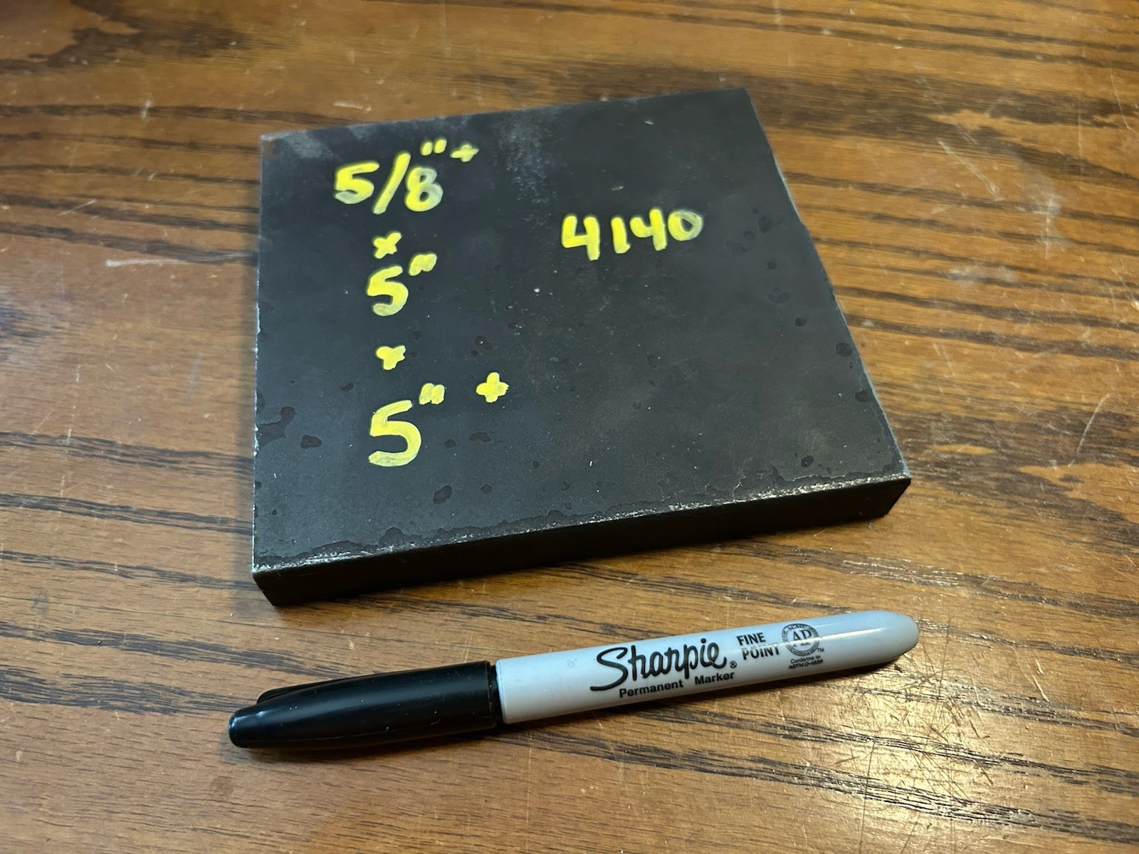 5/8″ x 5″ x 5″, 4140 tool steel flat stock, machinist