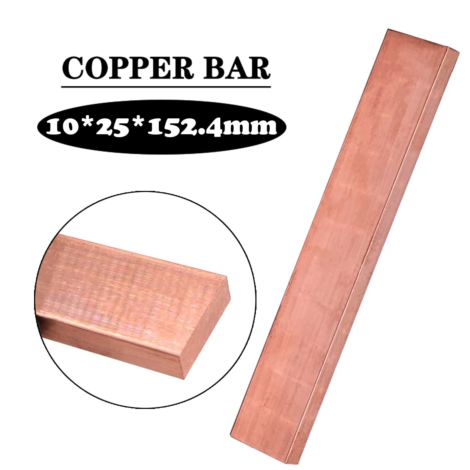 C110 Copper Flat Bar 3/8″ Thickness x 1″ Width x 6″ Length Copper Flat Bar St…
