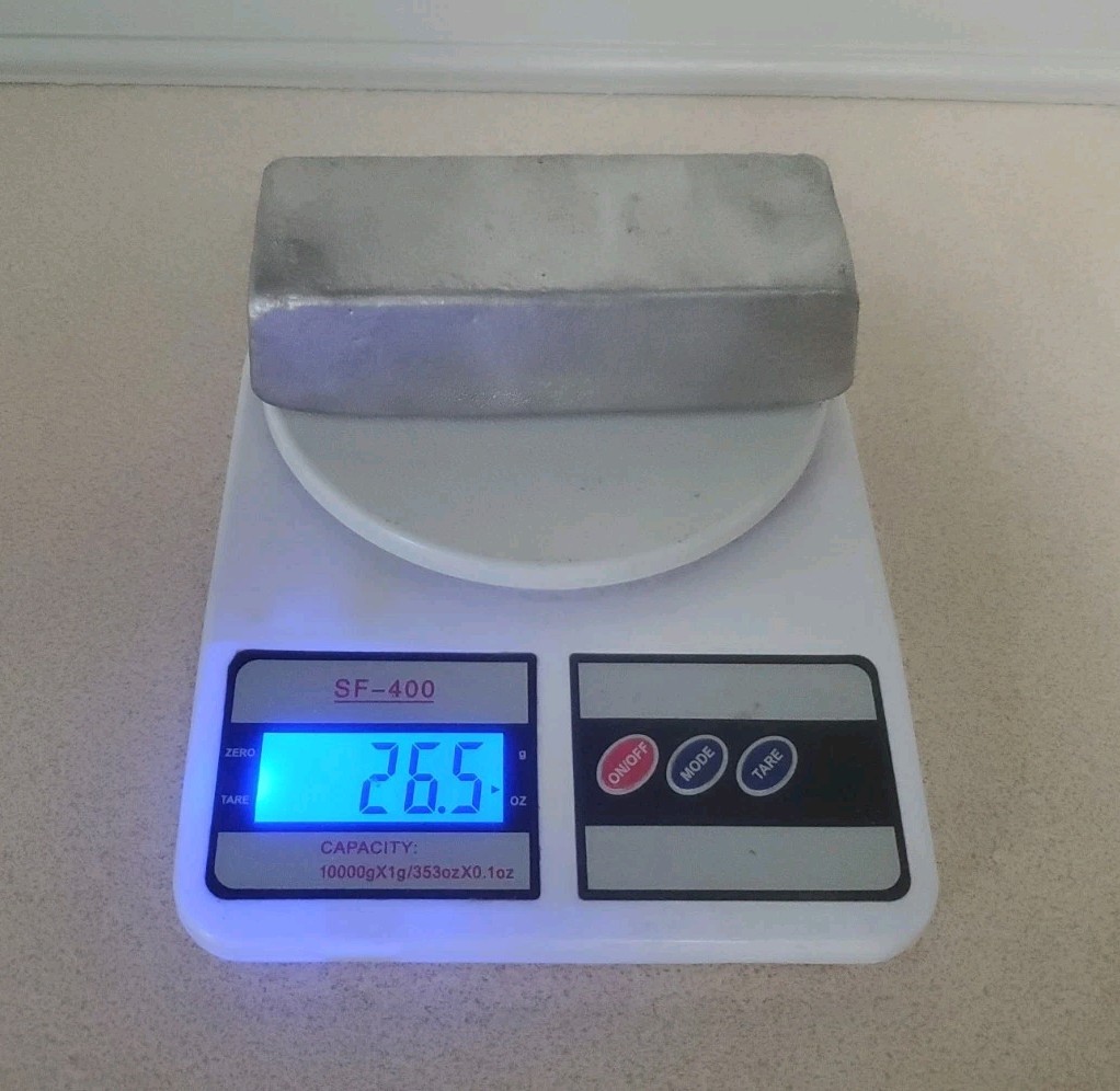 Aluminum Ingots For Casting (Hand poured) 8.6 Pounds