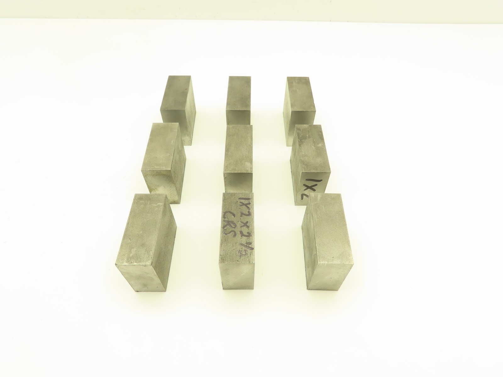 1018 Cold Rolled Steel Flat Bar Stock 1″thick x 2″W x 2-1/2″L Lot of 9 Blocks
