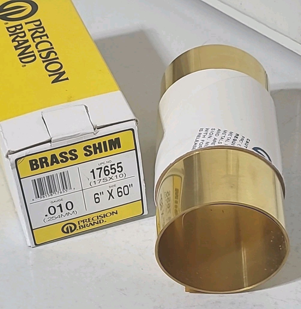 Precision Band 17655, .010″ X 6″ X 60″ Brass Shim Stock In Box