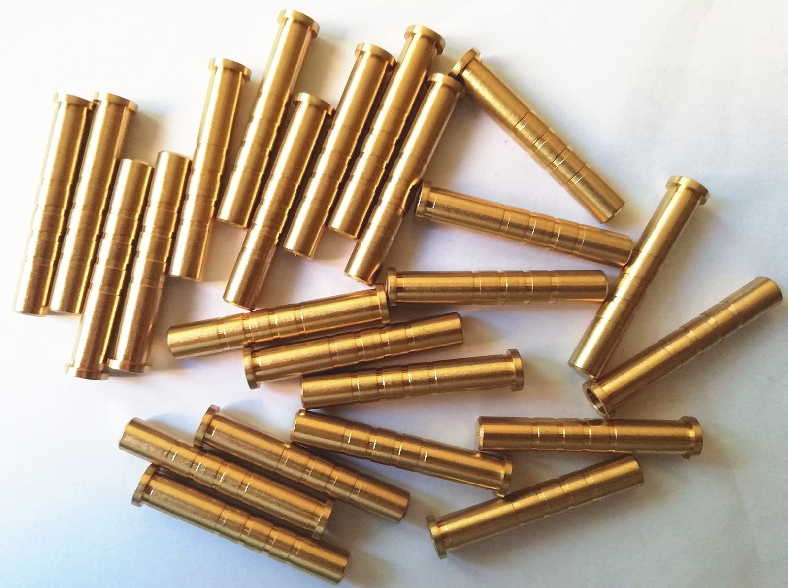 Brass Arrow Point Inserts .244/6.2mm – 24 Pack Copper Inserts + Weights for Arch