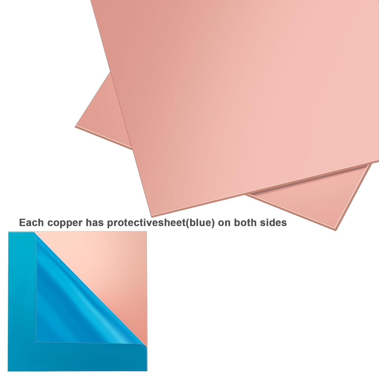 99.9% Pure Copper Craft Sheets (3 Pack) – 4″x4″ for Jewelry and Model Building