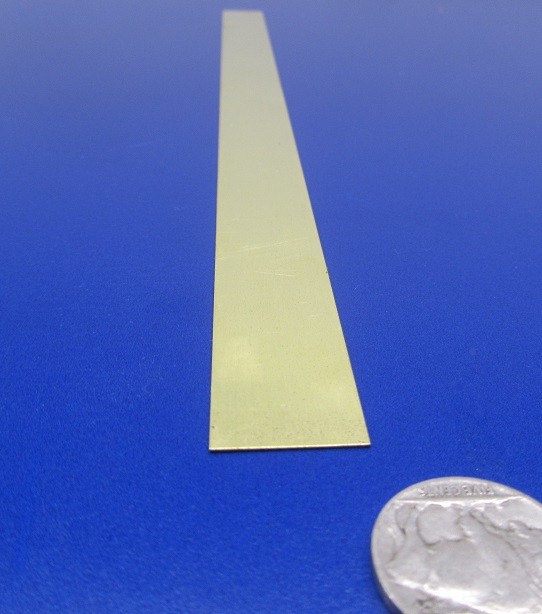 260 Brass Flat Bar .016″ (+/- 0.002″) Thick x 3/4″ Wide x 1 Foot Length, 8 Units