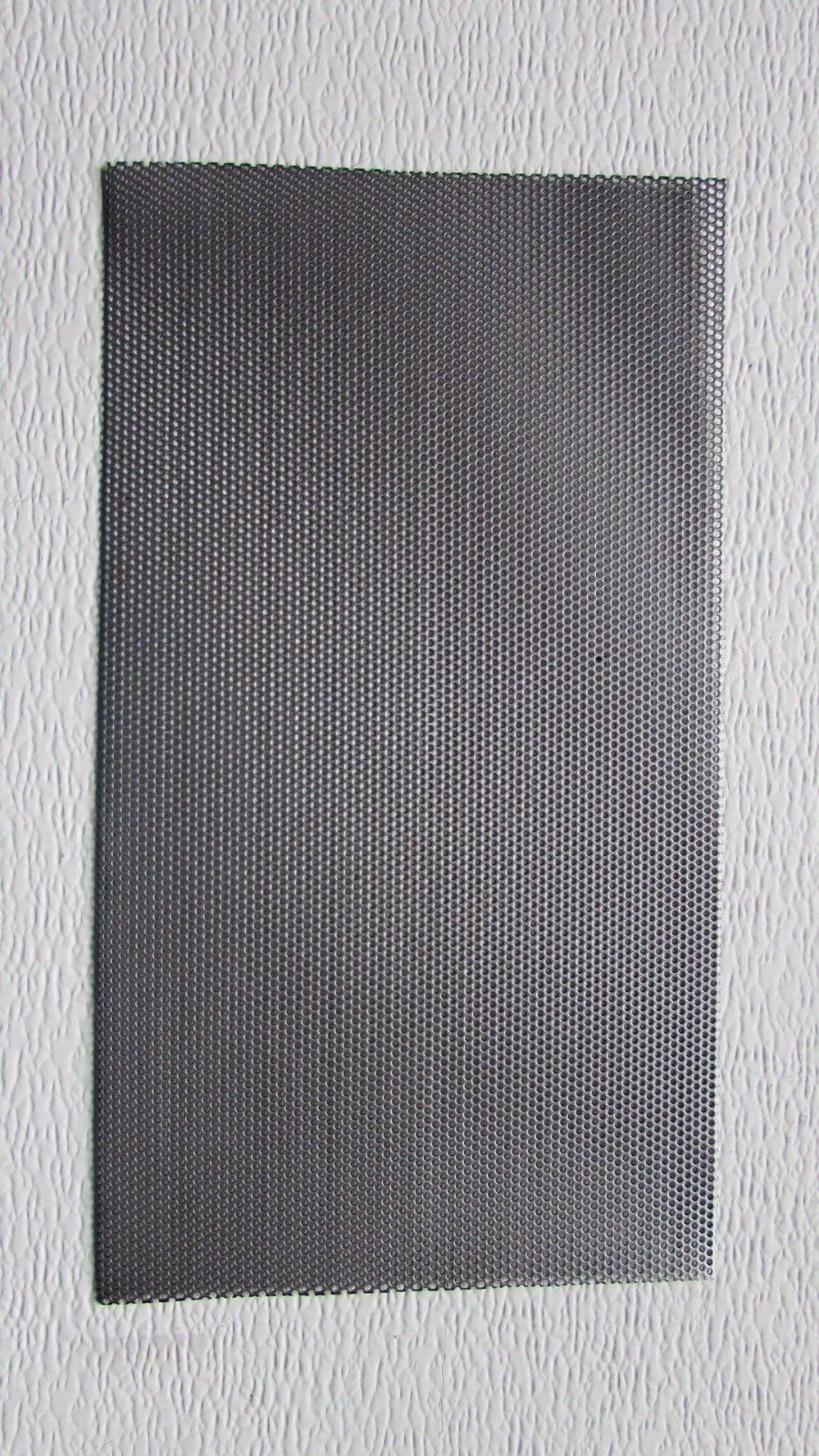 1/16 HOLES ON 3/32 CENTERS- 20 GA.STAINLESS PERFORATED SHEET—6″ x 12″